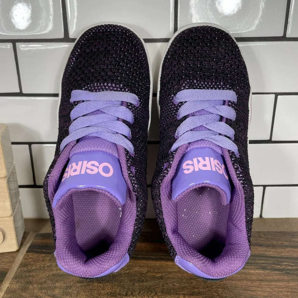 Osiris Coletta Youth Girl's Size 1 Shoes Purple Mesh Low Top Skater Sneakers